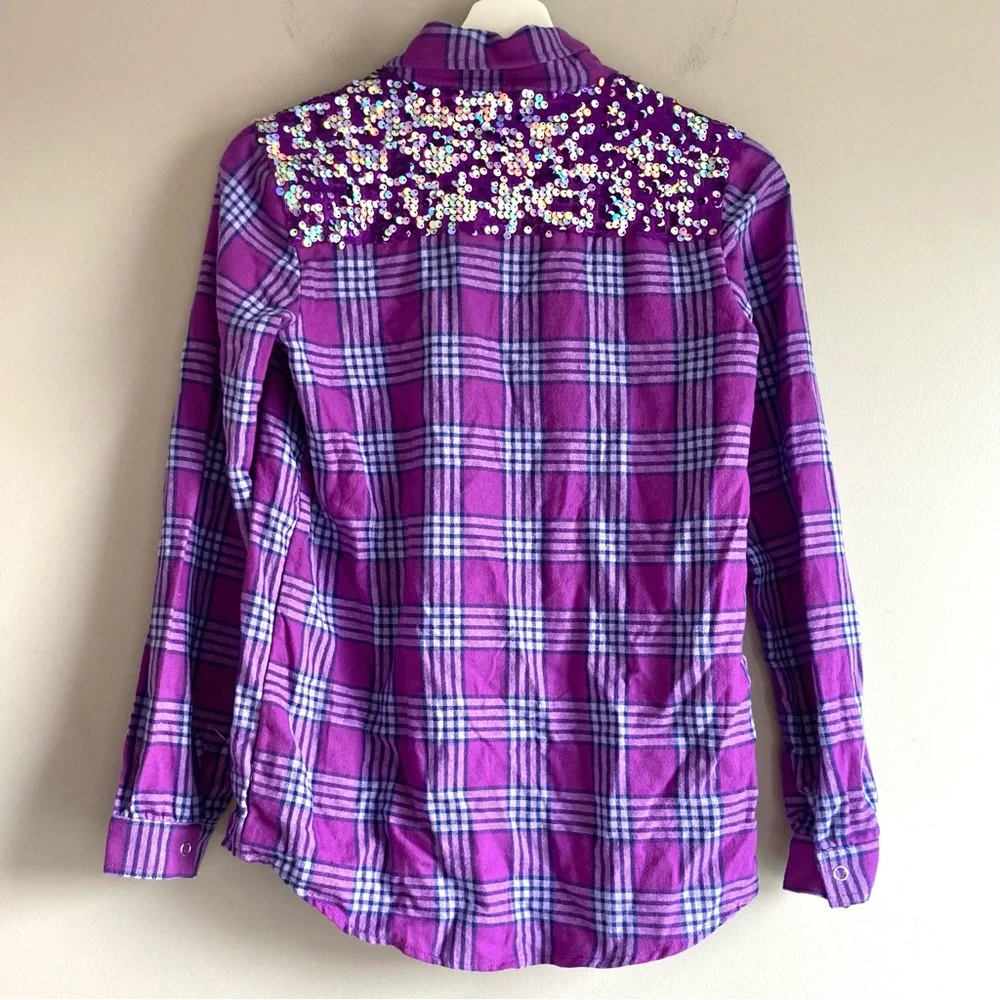 Weissman dance costume snap yo fingers hip hop purple plaid black unitard large